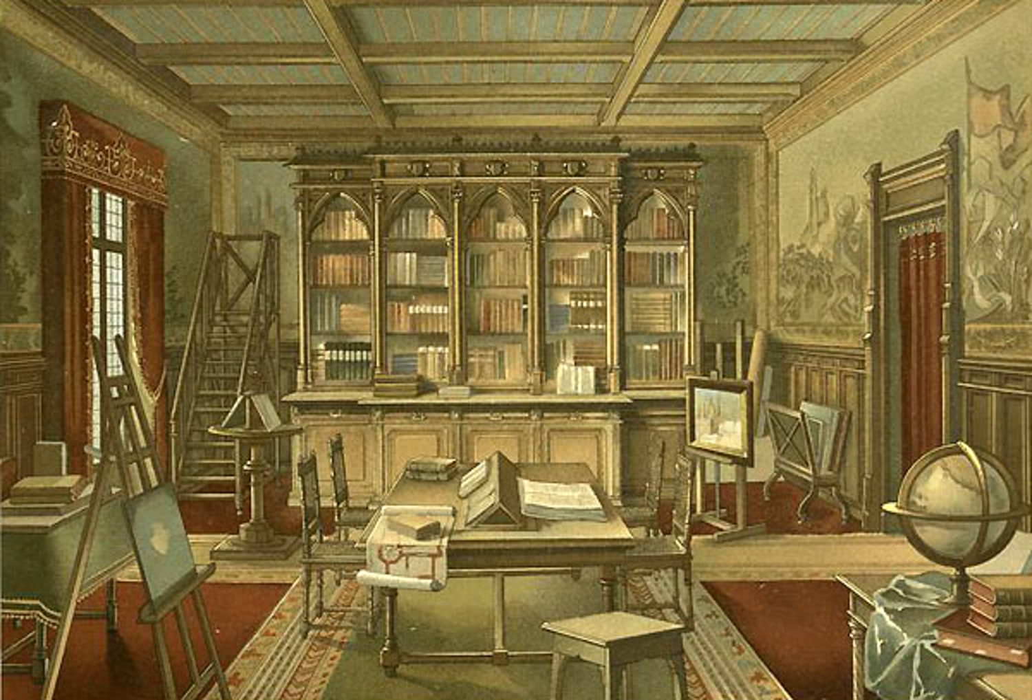 Библиотека 19 века Англия